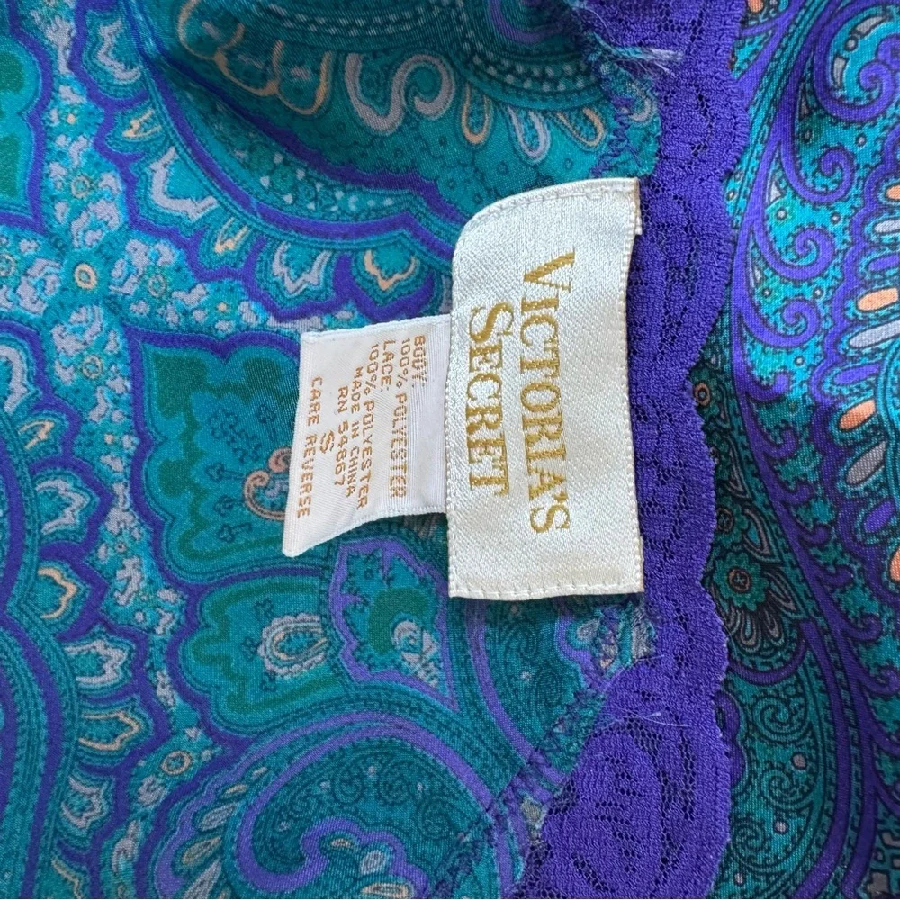 Victoria's Secret Teal and Violet Lace Chemise - Picture 4 of 4